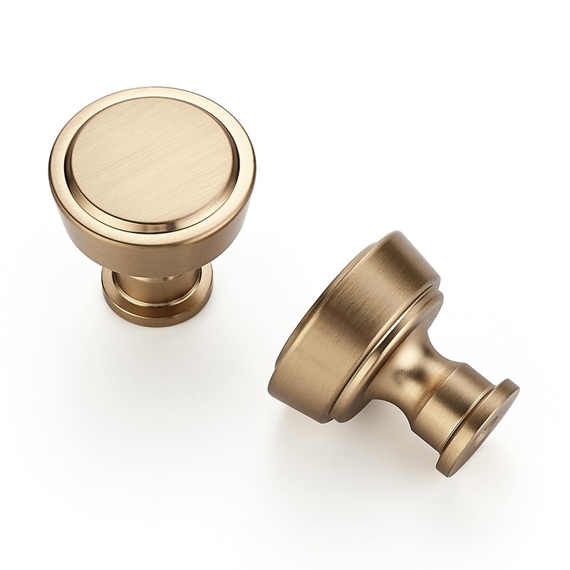Ravinte 5 Pack Champagne Bronze Kitchen Cabinet Knobs Single Hole