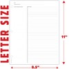 Cornell Notes Style Study Note Taking System Sheets, White, 3