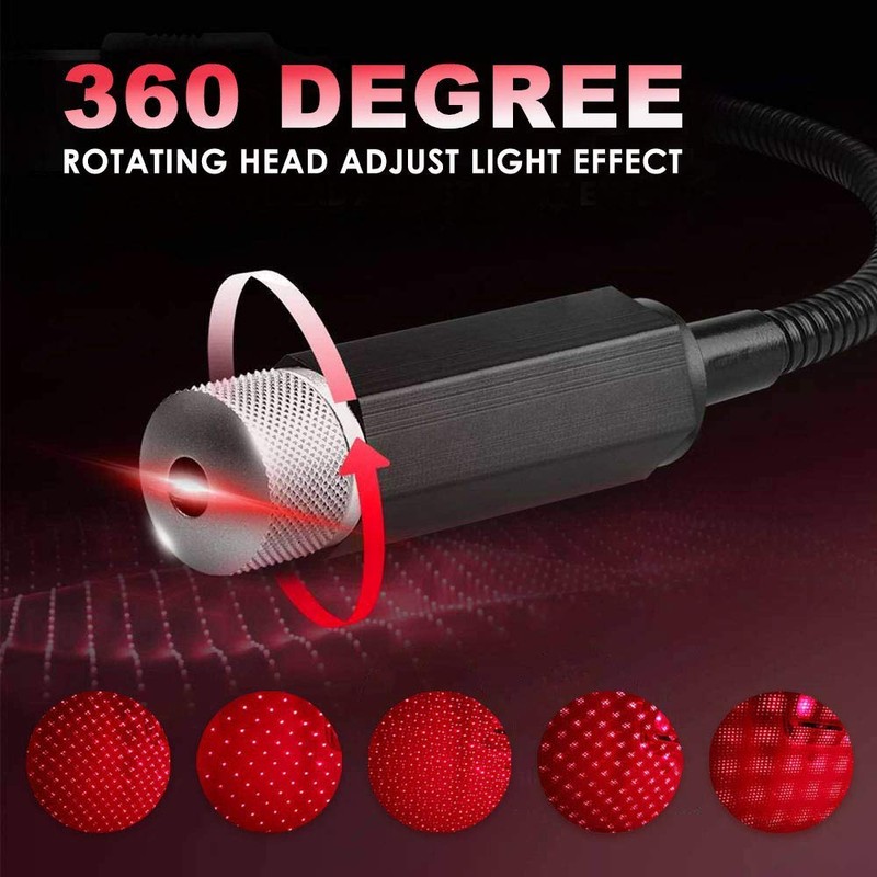 Car Roof Star Night Light, Portable Adjustable USB Flexible Interior