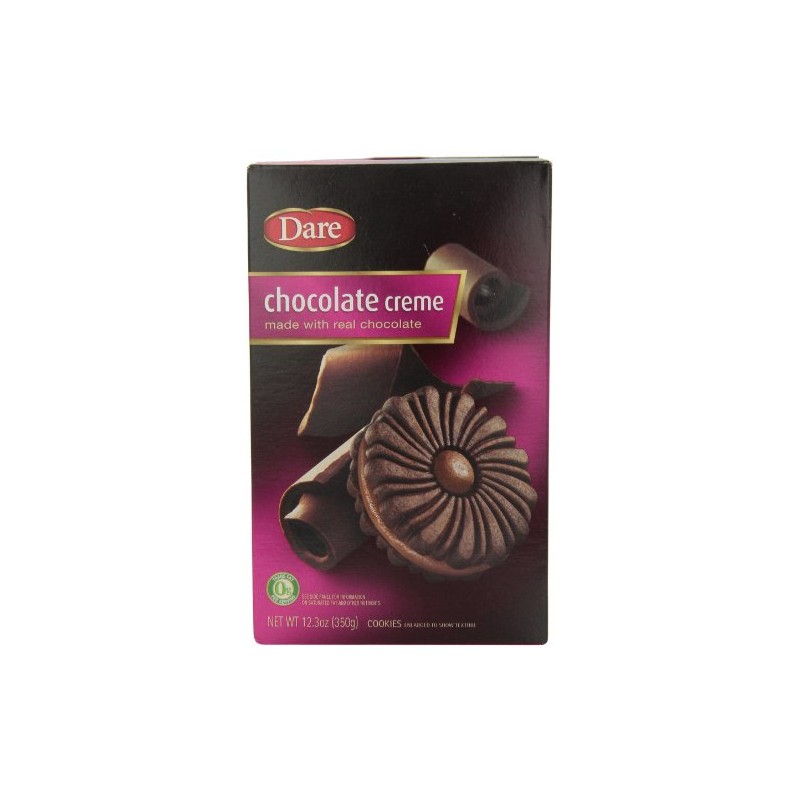Dare Cookies, Chocolate Creme, 12.3-Ounce Packages (Pack of 6)