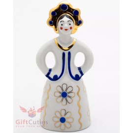 Dulevo Porcelain Russian folk matryoshka bride figurine hand made souvenir