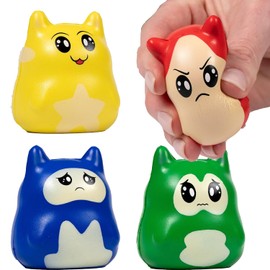 Mood Dudes - Emotions & Feelings Play Therapy Toys for Kids Age 3+ – Calming Corner Items & Calm Down Corner Supplies, Emotional Regulation Tools for Kids (Happy, Sad, Angry, Afraid)