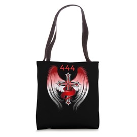 Angel Number 444 With Heart And Wings Of Angel Numerology Tote Bag