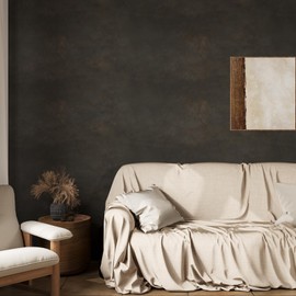 VaryStyle Dark Blue Brown Concrete Wallpaper Peel and Stick Concrete Contact Paper for Countertop Walls Thick Industrial Cement Wallpaper Removable Self Adhesive Vinyl Wrap for Kitchen 15.7"x118"