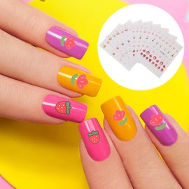 FRCOLOR 8sheets Bunny Nail Stickers Cartoon Decals for Nail Art for Manicure Safe Materials for Creative Designs