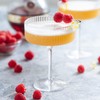 2 Pcs Ribbed Coupe Cocktail Glasses, 10 oz Classic Hand