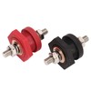 1Pair Thru Panel Battery Terminal Connectors 3/8 In Black Red