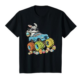 Kids Dabbing Bunny Happy Easter Monster Truck Lovers Kids Boys T-Shirt