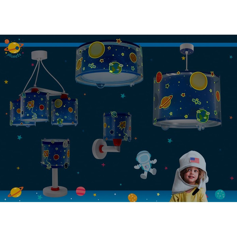 Dalber Ceiling Light Children's Room, Ceiling Light for Children, Planets