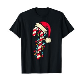 Christmas Candy Cane Santa Xmas Kids Toddler Youth Women Men T-Shirt