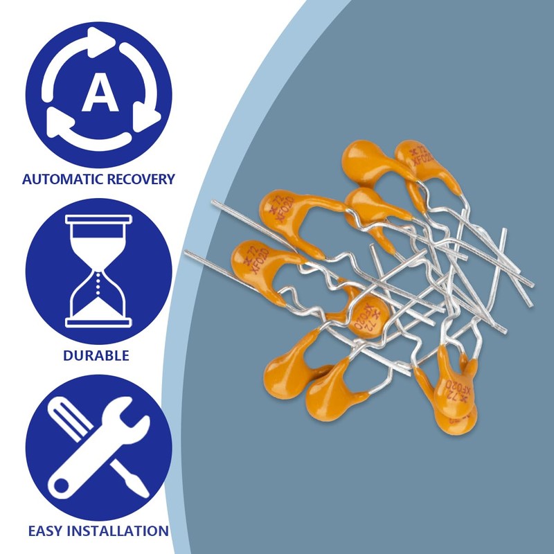 Innfeeltech 100pcs 0.2A 60V/72V PPTC Resettable Fuse XF020 for Experiment