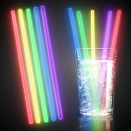 Windy City Novelties 25-Pack Assorted Colors 9 inch Glow Straws