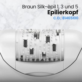 Anakel Home Epilator Head 81465100 Compatible with Braun Silkepil 1, 3 and 5, Silk-épil X'elle, Type 5316, 5320, 5395, 5396, White Colour