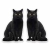 2 x 10cm/100mm Black Cat Window Cling Sticker Car Van