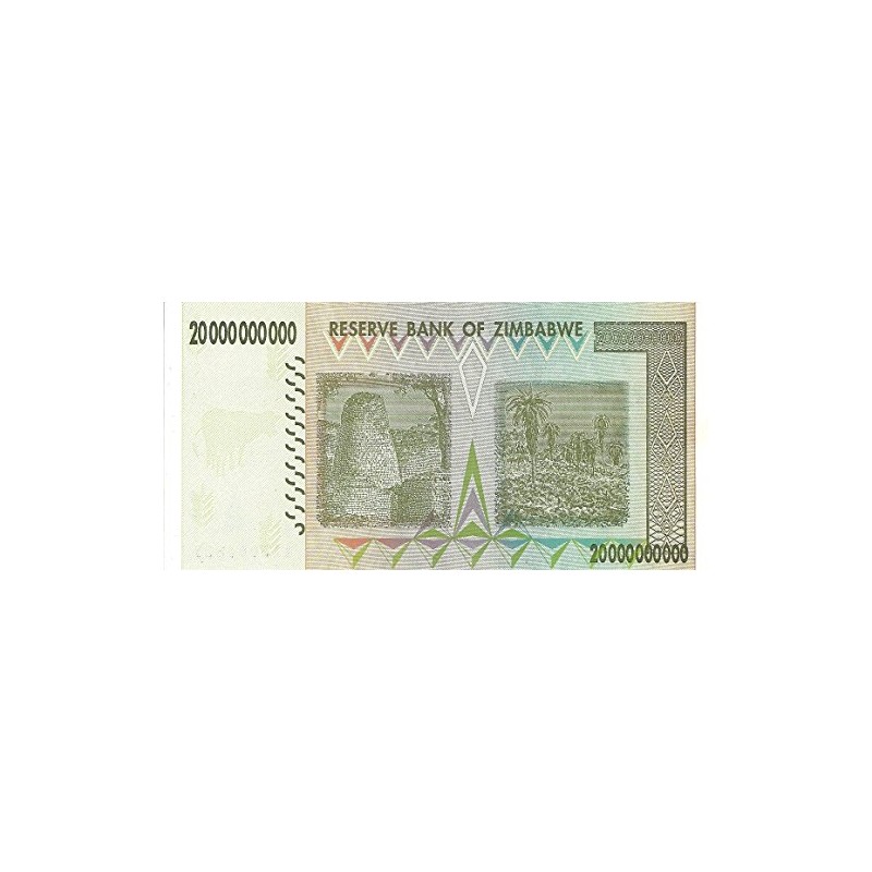 Zimbabwe 20 Billion Dollar Banknote 2008 P 86