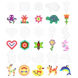 15 Stück Bügelperlen Platten, 5mm Bügelperlen Vorlagen Steckperlen Platten Vorlagen für Perlen zum Basteln für Kinder Geschenk Jungs Mädchen