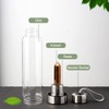 HINATAA Crystal Water Bottle, Removable Healing Natural Quartz Water Bottle,