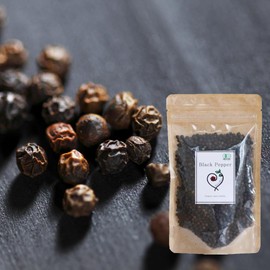 San'ta Rosa Black Pepper Hole, 3.5 oz (100 g), Black Pepper, Pepper Refill, Organic, Organic JAS Spices, Herbs