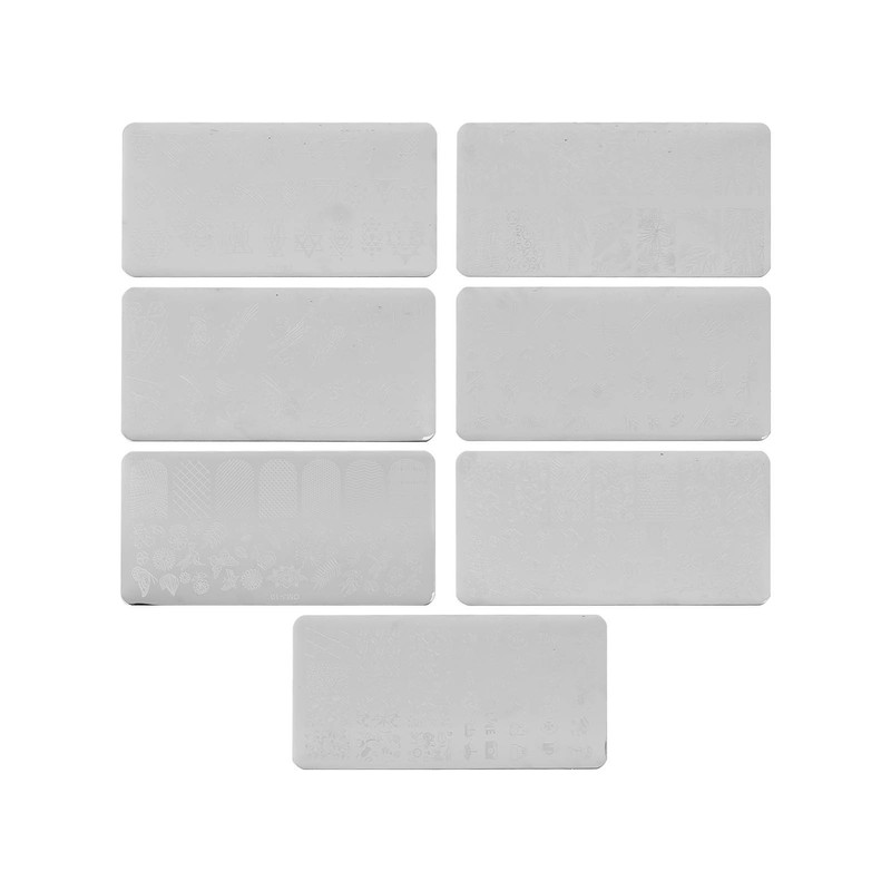7pcs Nail Stamping Plate Women Nail Art Templates Nail Multi