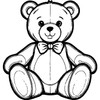 'Teddy Bear' Rubber Stamp - Unmounted Design for Crafting &