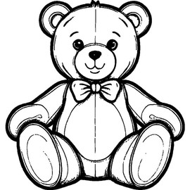 'Teddy Bear' Rubber Stamp - Unmounted Design for Crafting & Scrapbooking, A8 (RS00052634)