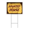 Haunted House Scroll (18" x 24") Yard Sign, Quantity Discounts,