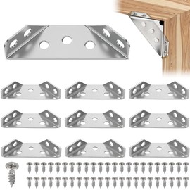Angle Brackets, Corner Connectors, Triangle Multi-Angle Design, Reinforcement and Stabilization, Furniture Corner Connector, Multi-functional, Chair Corner, Table Legs, Bed, Cabinet, Right Angle Joint