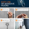 GLUIT Adhesive Large Wall Hooks for Hanging Heavy Duty 22