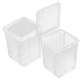 LIFKOME 2pcs Desktop Storage Box Set Transparent Organizer for Makeup Stationery Trinkets Stackable Plastic Bins for Classroom Office Use Compact Design for Easy Access