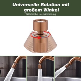 TRYSEA Rose Gold Bathroom Faucet,with Splash Sprayer Extender Aerator,Single Handle Vanity Sink Fauce,for Vanity Farmhouse and RV