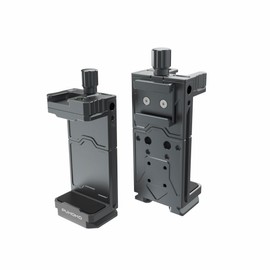 PUKOKO Smartphone clip with standard Arca Swiss dimensions, 1/4 inch screw holes, can be used on a tripod and is suitable for live broadcasts, video recording, etc