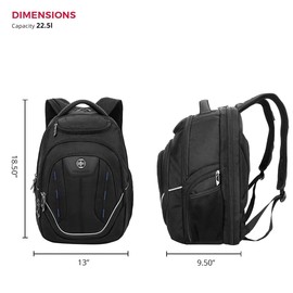 Swissdigital Swissdigital Design TSA Business Laptop Backpack For Men,Travel Backpack With USB Charging Port,College Tech Backpacks With RFID Pockets Presents For Men Fits 15.6 Inch Computer (TERABYTE J16BT-1)