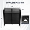 Portable DJ Booth Table Station 44"x42"x21", Foldable Metal Frame DJ