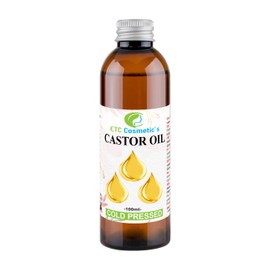 Castor Oil - 100 ml - 100% Organic by Cold Pressing - for Hair, Nails, Eyebrows