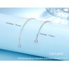 GinoMay Sterling Silver Necklace Extenders Chain Set of 2 Pcs