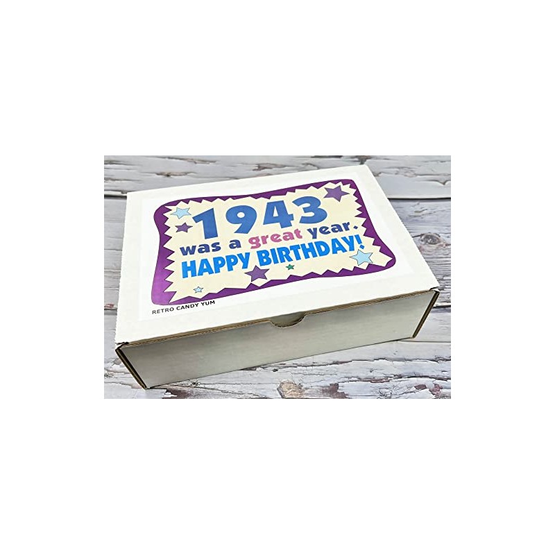RETRO CANDY YUM ~ 1943 82nd Birthday Gift Box Nostalgic