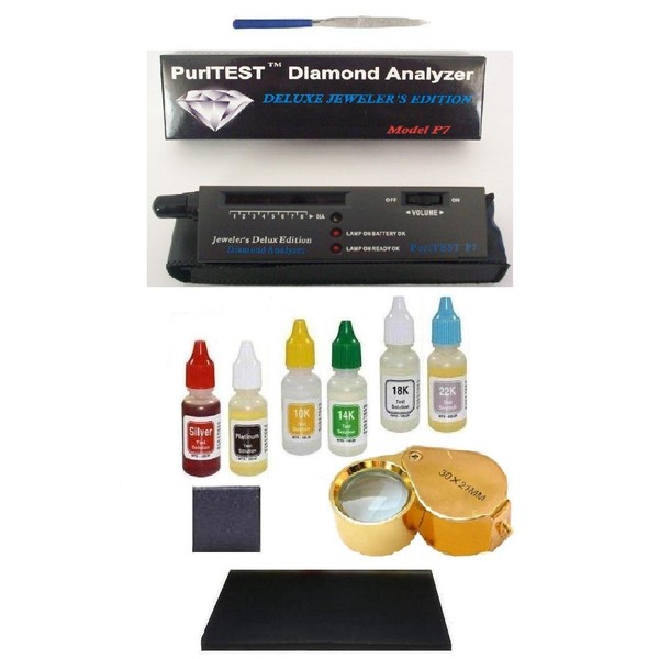 Pro Appraisal Kit & Scrap Jewelry Organizer Gold/Silver Tester, Diamond Testing Machine, Needle File