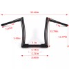 ZXMT 14" Meat hook Monkey Bar Handlebar 1-1/2" For Harley