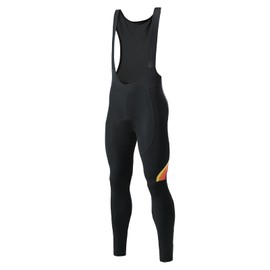 Santic Cycling Bib Tights Men Bib Shorts Padded Cycling Bib Pants Long Padded with Pocket Red L