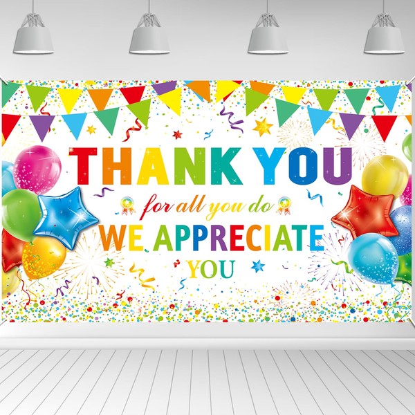HOWAF Thank You for All You Do Backdrop Banner We