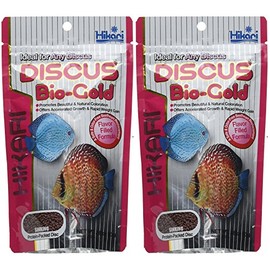 Hikari DISCUS BIO-GOLD, 2.82 oz, High-Protein Fish Food, Natural Color Enhancing Ingredients, Supports Immune System Health, All Life Stages, 2 Pack