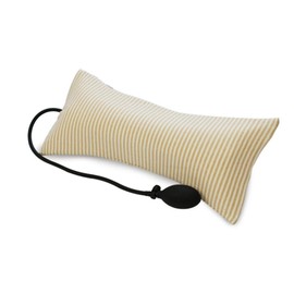 CTHOPER Inflatable Pillow Cushions, Height Adjustable Neck Cervical Head Support, Soft Portable Pillow with Pump for Car, Home, Office, Travel, Camping, Pillow Case Removable (Brown)