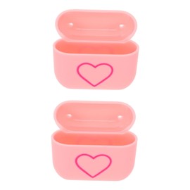 Operitacx 2pcs Heart Pattern Wireless Earphone Cover for Stylish Lightweight Protective and Scratch Resistant Case Friends and Family