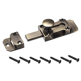 sourcing map Barrel Slide Door Bolts, 3 Inch Zinc Alloy Security Latch Lock (Bronze Tone)