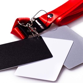 Grey Card White Balance Card 18% Exposure Photography Card Set, for Photo Video DSLR and Film Premium, Black White and 18% Grey