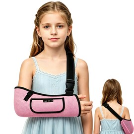 SPRING SEAON Kids Arm Sling Shoulder Immobilizer for Arm,Wrist,Elbow Injury Lightweight Breathable Sling with Adjustable Shoulder Strap Mesh Arm Support Brace for Children,Boys,Girls
