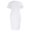 Hanna Nikole Women's Front Slit Vintage Bodycon Ruffle Business Formal