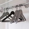 Wonderjune 4 Pcs Closet Rod Hooks Plastic Snap-in Support Brackets
