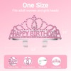 Papoopy Birthday Tiara Crown with Sash for Adult Women, Birthday