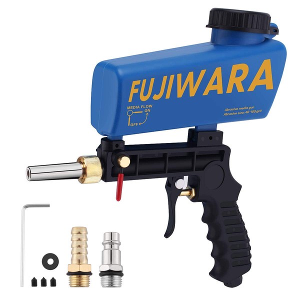 FUJIWARA Sand Blaster Gun Kit, Sandblaster with 2 Replaceable Tips